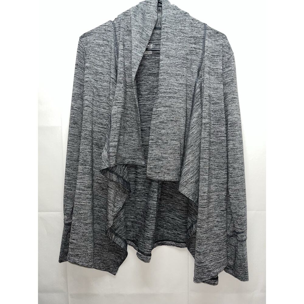 Nike Yoga Collection Open Front Cardigan Women’s Small Grey Layering Athleisure